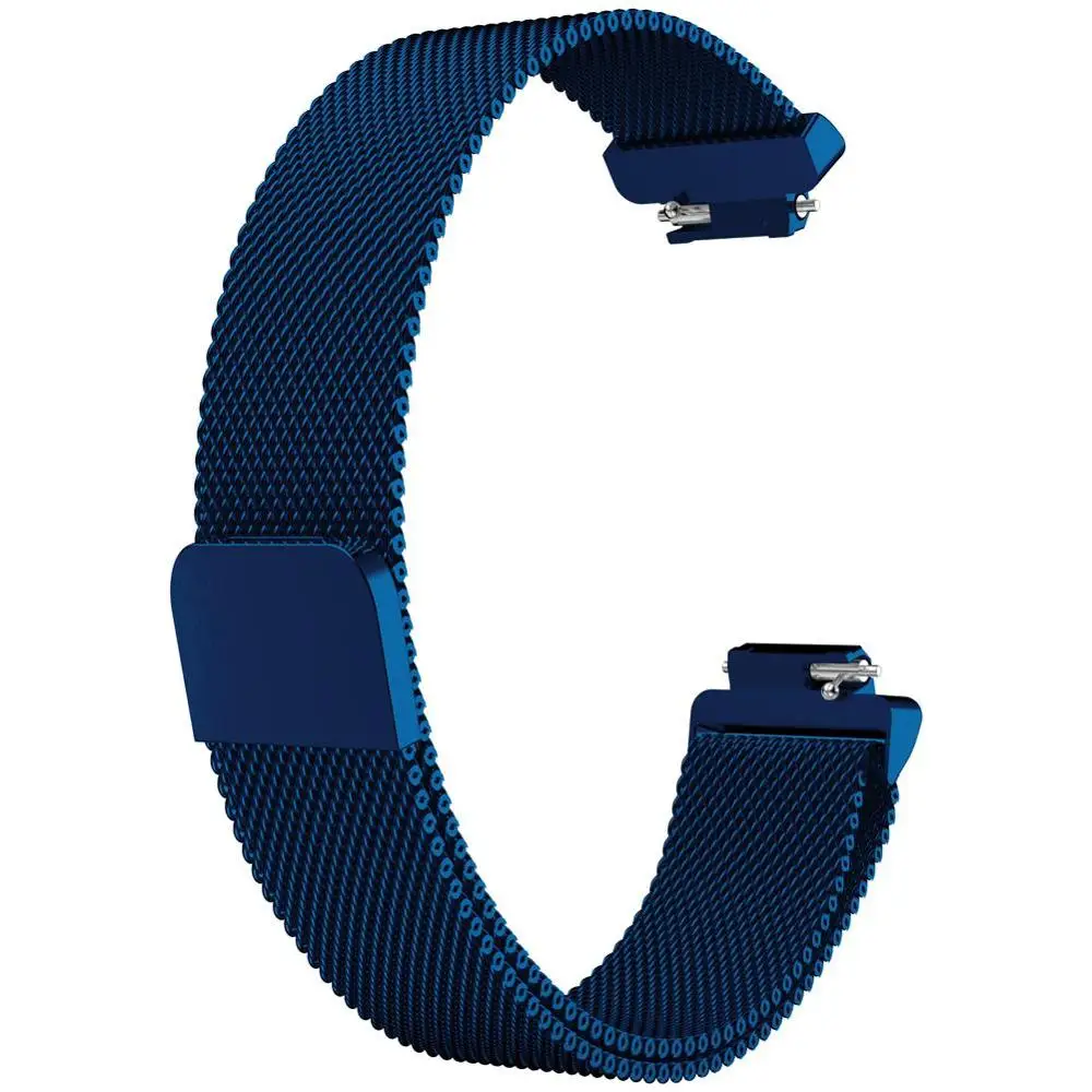 Металлический браслет из нержавеющей стали Миланская петля для Fitbit Inspire HR Браслет ремешок для Fitbit Inspire умный Браслет - Цвет ремешка: Синий