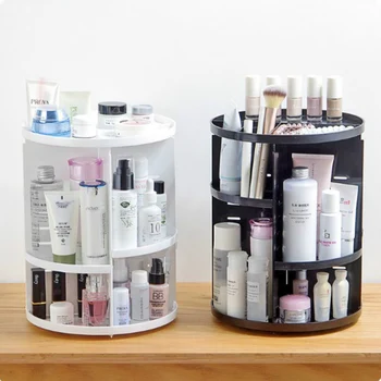 

Makeup Organizer 360 Degree Rotation Adjustable Multi-Function Cosmetic Storager Large Capacity Fits Different Type of Cosmetic