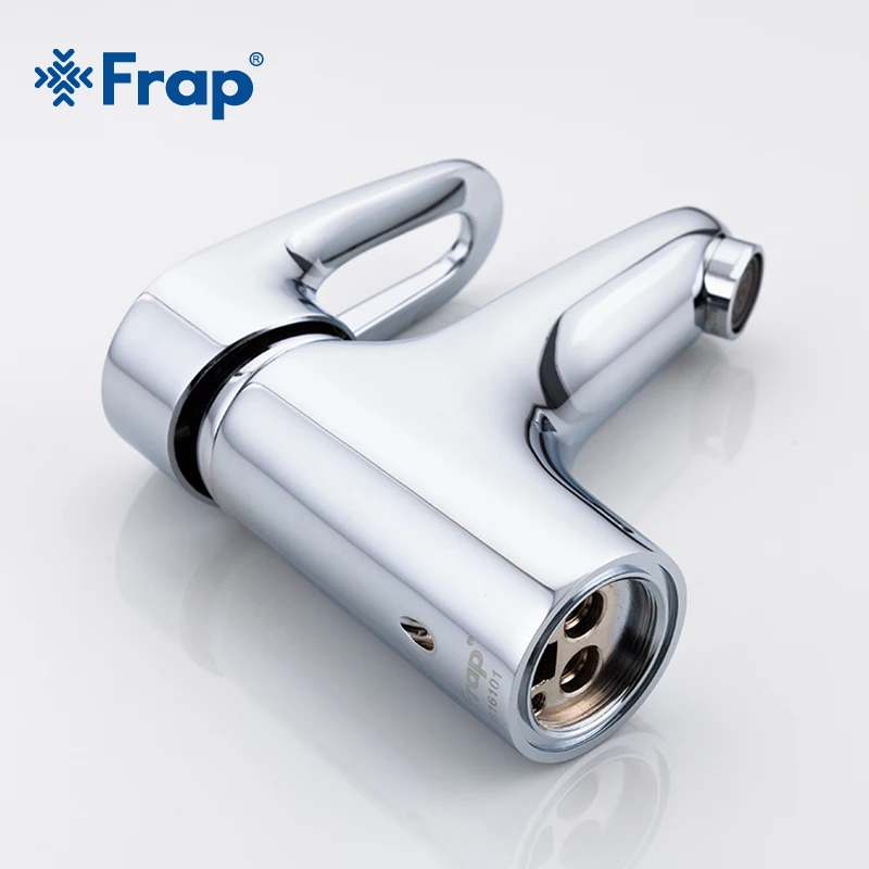 Смеситель для раковины Frap F1068 однорычажный кран из латуни холодной и горячей воды