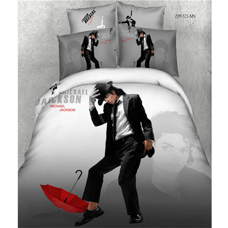 

Ms.O 3D Print Duvet Cover Set Queen Size Movie Star Marilyn Monroe Michael Jackson Bedding Set Cotton Bed Sheet Set Bed Linen