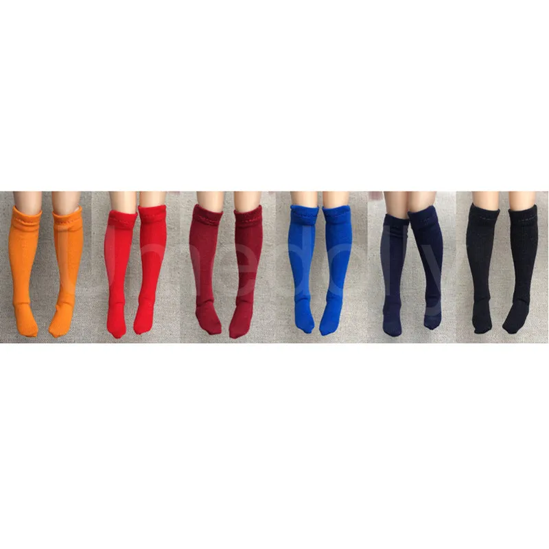 1 Pair Solid Color Knee high Sock Blyth Momoko Barbies Azone Licca 1/6 Doll Clothes Accessories doll accessories doll clothes doll clothes accessories barbie doll clothes
