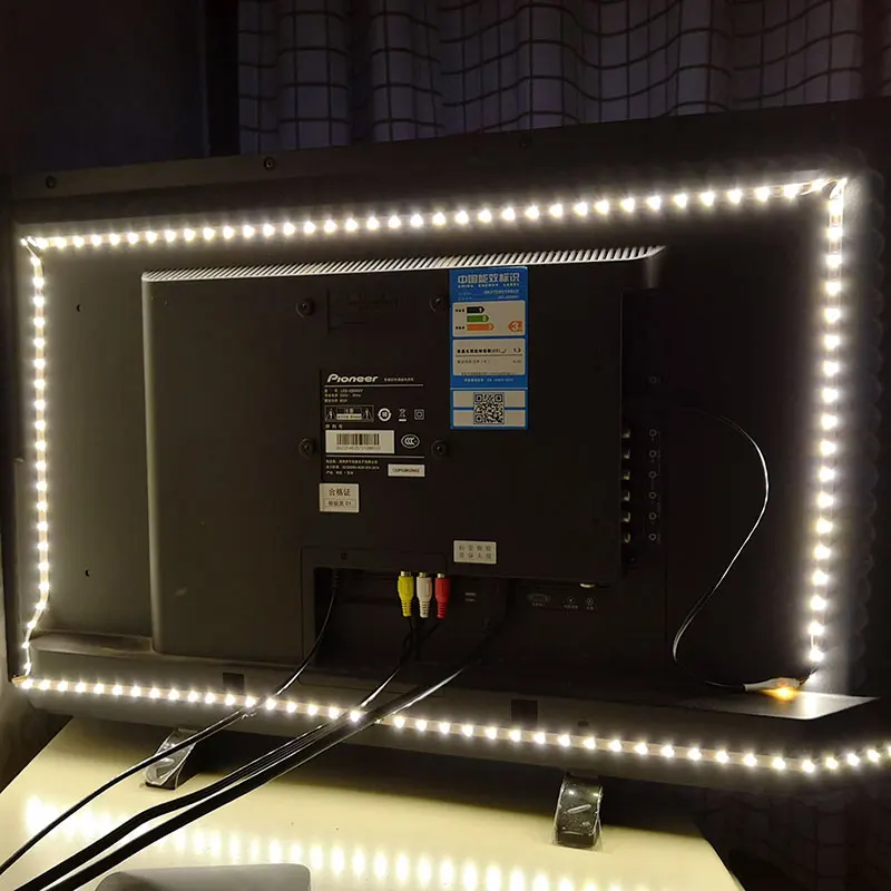 Светодиодный светильник 5 в постоянного тока с USB лентами, фоновый светильник ing SMD3528, гибкая Диодная лента RGB, неоновая лента 50 см, 1 м, 2 м, 3 м, 4 м, 5 м, украшение