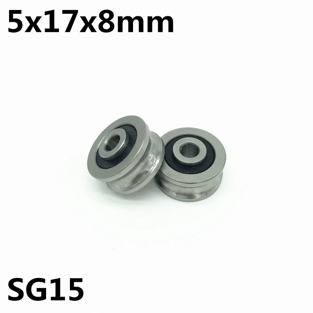 10 шт. SG15 U радиальный подшипник 5x17x8 мм двухрядный герметичный шарикоподшипник для