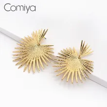 Comiya серьги-гвоздики для женщин, золото, серебро, цвет, аксессуары, серьги, рыба, животное, этнический цинковый сплав, Brincos Mujer Moda De Festa