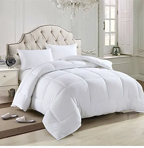 Solid White Home Double Fill Down Alternative Comforter Microfiber Cover Medium Weight for All Season|down comforter|down alternative comfortercomforter filling - AliExpress
