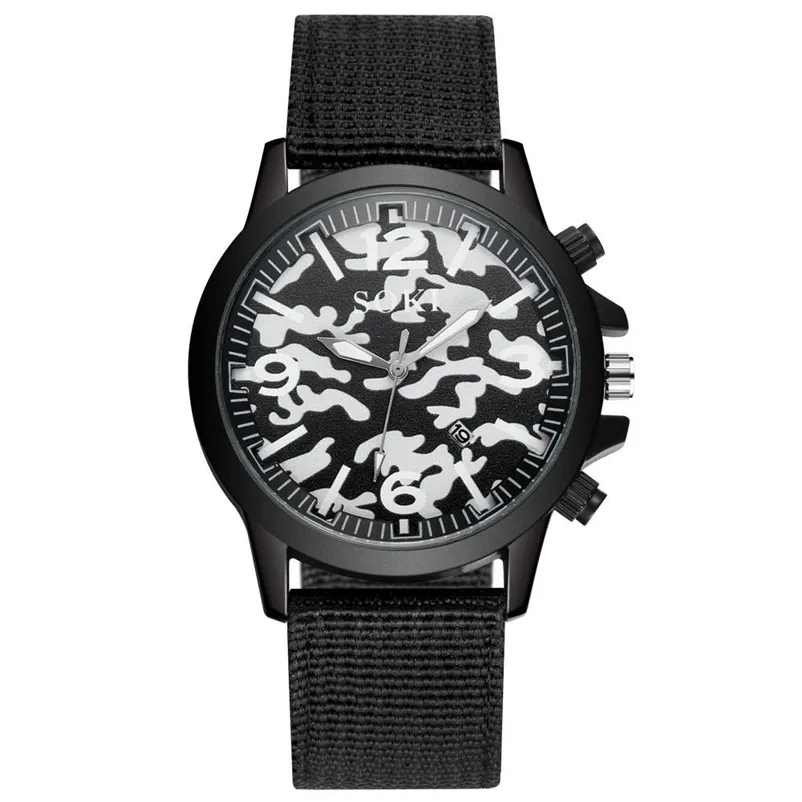 2018 Luxury Fashion Men Watches Nylon strap watch Analog Quartz Round Wrist Watch Watches Hour clock Relogio masculino J21 (2)