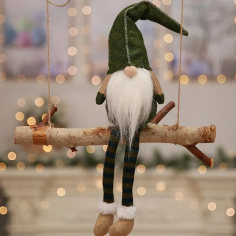 

Long Legs Christmas White Beard Christmas Elf Doll New Year Dinner Party Christmas Decorations Home Festival Decoration