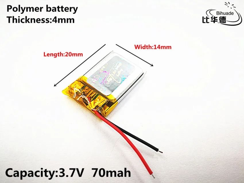 10 шт [SD] 3,7 V, 70 mAH, [401420] полимер литий-ионный/литий-ионный аккумулятор для игрушки, POWER BANK, gps, mp3, mp4, мобильный телефон, динамик