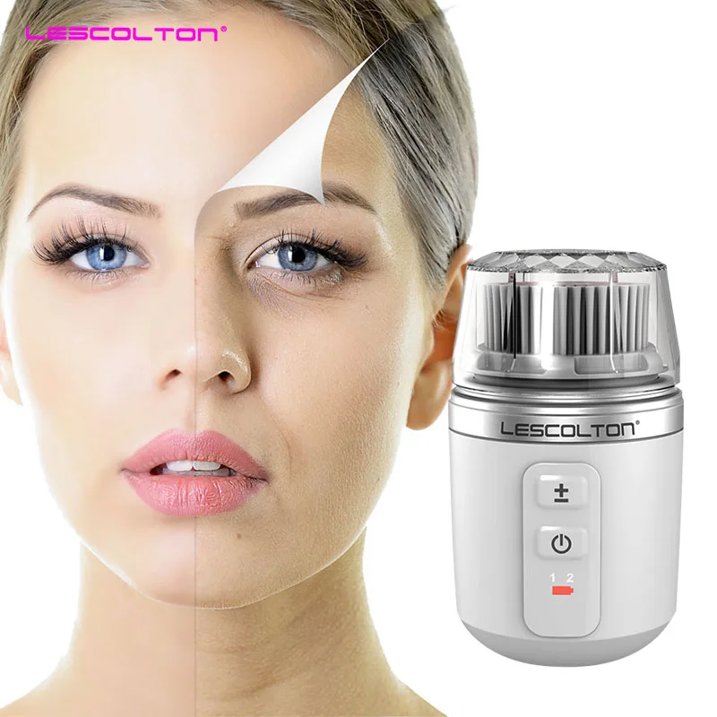 Mini cepillo eléctrico ultrasónico limpiador facial limpieza Facial Spa herramientas de masaje facial limpieza Facial cepillo facial vibración