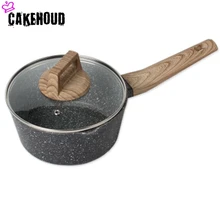 CAKEHOUD алюминиевый сплав суп горшок антипригарный легко чистить горячее емкость для молока со стеклянной крышкой семья для кухни, ресторана, приготовления еды кухонная посуда