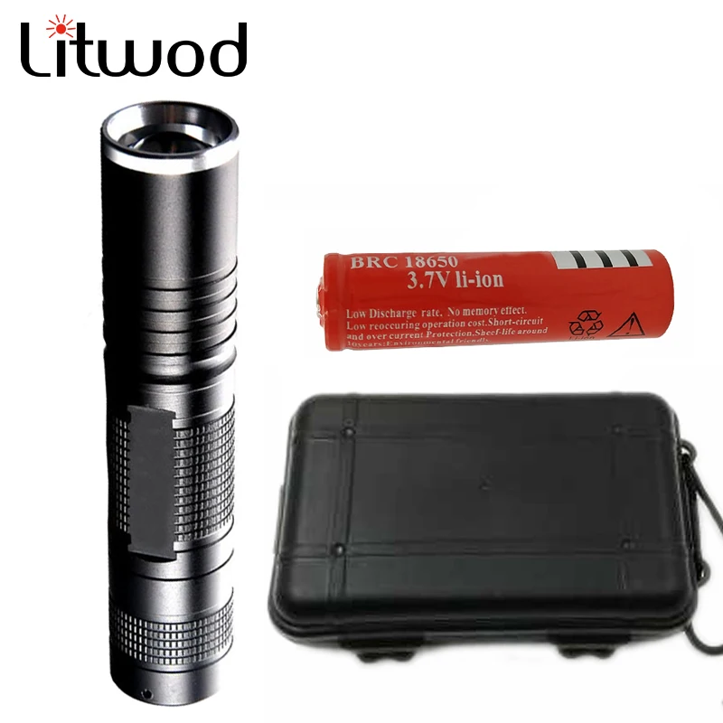 

Z30S5 Mini penlight LED Flashlight Torch UV Light Waterproof 3 Modes zoomable Focus Lantern Portable Light Charger Toolbox