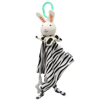 

Baby Soft Toys Appease Towel Blanket Calming Sleeping Animal Blanket Towel Educative Rattles Stroller Toy