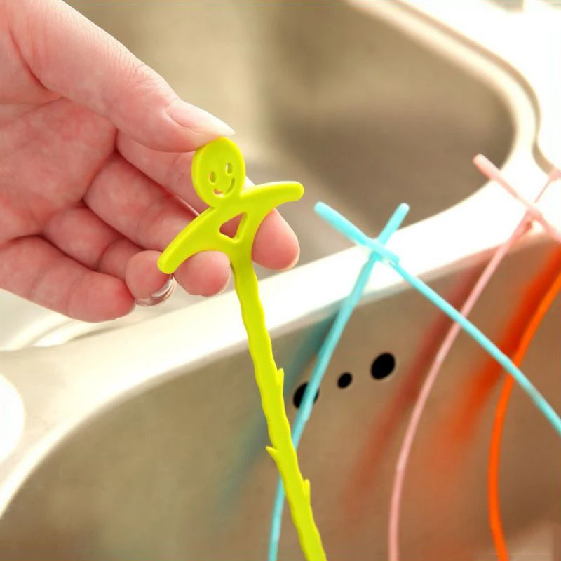 

Brush Cleaner Sewer Block Household Kitchen Accessories Pipe Cleaning Hook Folding Dredge Pipe Clean Hair & Dirt