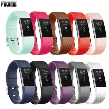 

3D Replacement Straps For Fitbit Charge 2 Band Colors Soft Silicon Smartwatch Sport Bracelet Band for Fitbit Charge 2 Bands L/S