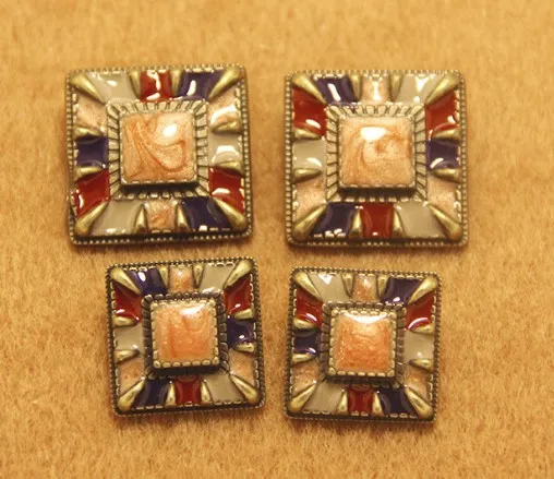 

10pieces New Retro metal Multi-color Drip oil jacket buttons Accessories Overcoat coat Sweater shirt Button 22mm Free shipping