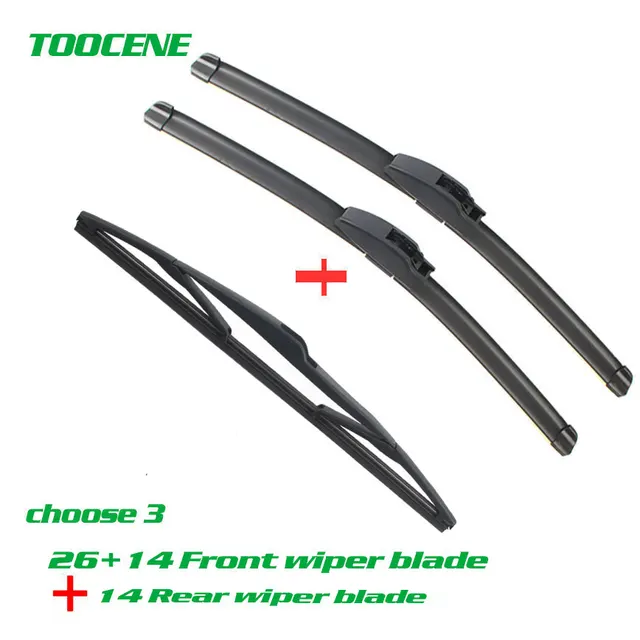 Front and Rear Wiper Blades For Nissan Versa 2004 2011 windshield