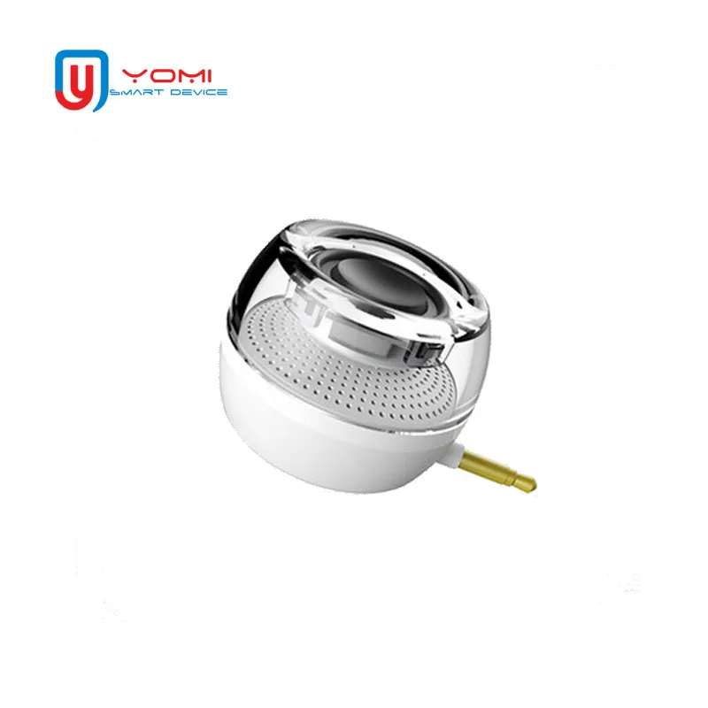 

Portable 3.5mm Mini Wireless Speaker Round Shape HIFI 3D Surround Crystal Speaker Music Player for Smart Phone Tablet Pad