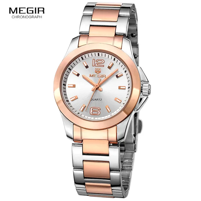 Megir Simple Steel Quartz Wrist Watches for Women Minimalism Analogue Watch for Woman Clock Hour Waterproof Relogios 5006L-7N0 2