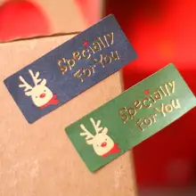 200 шт/партия 2 цвета Рождество лося "специально для вас" наклейки чашка подарок запечатывание коробки стикер выпечки пакет торт коробка украшения
