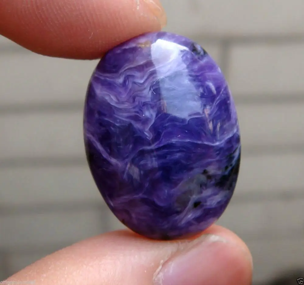 

100% Untreated Rose Lavender Charoite Cab Cabochon for Ring 31.5CTGrade A