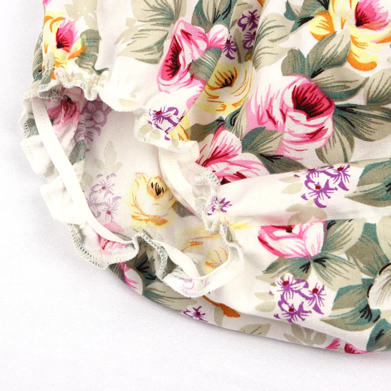 Baby Newborn Floral Bloomers Little Girls Summer Beach Clothing Baby Cotton Diaper Cover Toddler Birthday Cake Smash (9)
