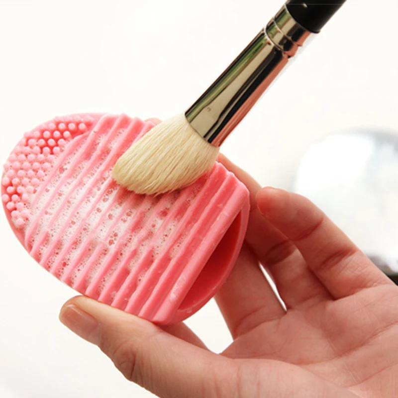 

10 PCS 4 Colors to Choose Silicone Cleaning Cosmetic Make Up Washing Brush Cleaner Scrubber Tool Foundation Makeup Cleaning Tool