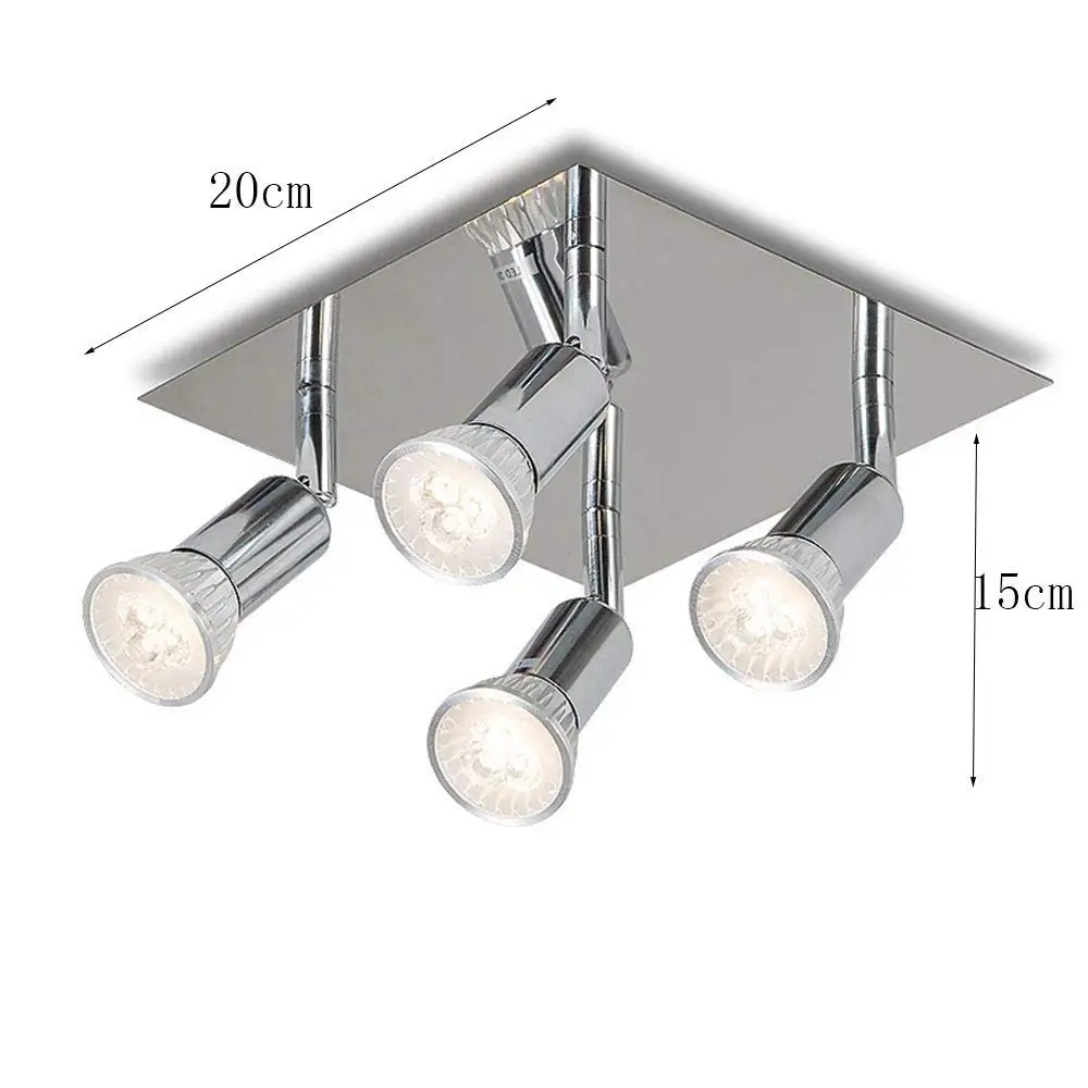 12 Вт современный светодиодный потолочный светильник, вращающийся на 360 градусов, GU10 держатель, Светодиодный точечный светильник, квадратный потолочный светильник для маленькой комнаты, магазин одежды