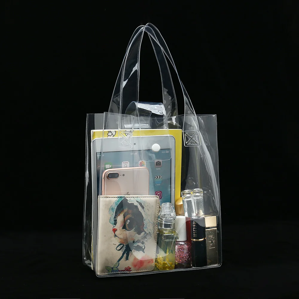 Прозрачный ПВХ косметический мешочек с пластиковой пряжкой макияж Акционная сумка доступна на заказ