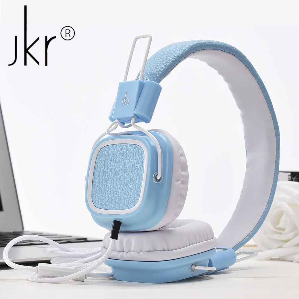 JKR 112 Portable Heaphones Wired Common Headphone with Mic Volume