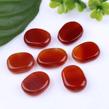 

7pcs Carnelian Chakra Palm Stone Set Reiki Healing Crystal Agate Stone with One Pouch Free Shipping PS005