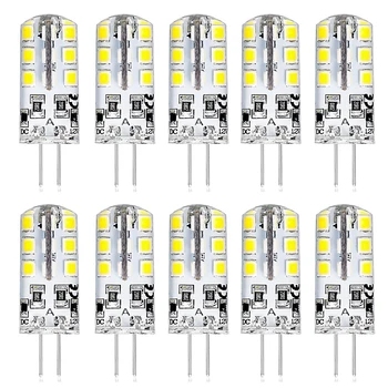 

New 10pcs/Lot G4 Base 24 LED Bulb Lamp High Power SMD2835 DC 12V Bulb White/Warm White Light 360 Degrees Beam Angle Spotlight