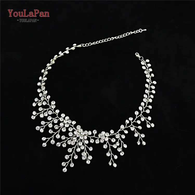 necklace YouLaPan HP193-S Свадебная Тиара для невесты свадебная корона для волос Свадебные аксессуары для волос Свадебные украшения для волос свадебная корона - Цвет: necklace