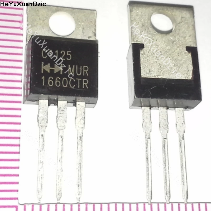 

10Pcs/ lot MUR1660CTR MUR1660 1660CTR Common positive recovery diode Reverse pole 16A 600V TO-220 New Original Product