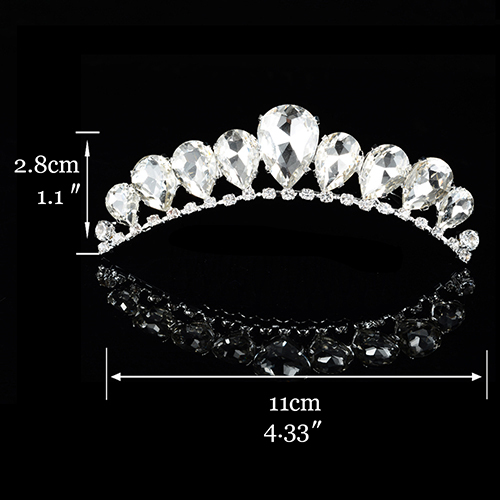 Crown for Girls Show Bridal Crown Tiara Diadem Crystal Floral Wedding Bridal Hair Accessories Head Jewelry