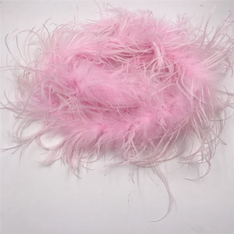 2meter Pink color fluffy feather boas ostrich feather Boa for Wedding