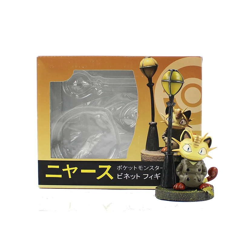 

6cm Anime Meowth Figure Toy Team Rocket The Cat Model Doll Gift for Children