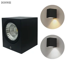 5 Вт/10 Вт светодио дный Алюминий бра крыльцо свет бра квадрат вверх и вниз открытый Водонепроницаемый IP65 настенный светильник сада