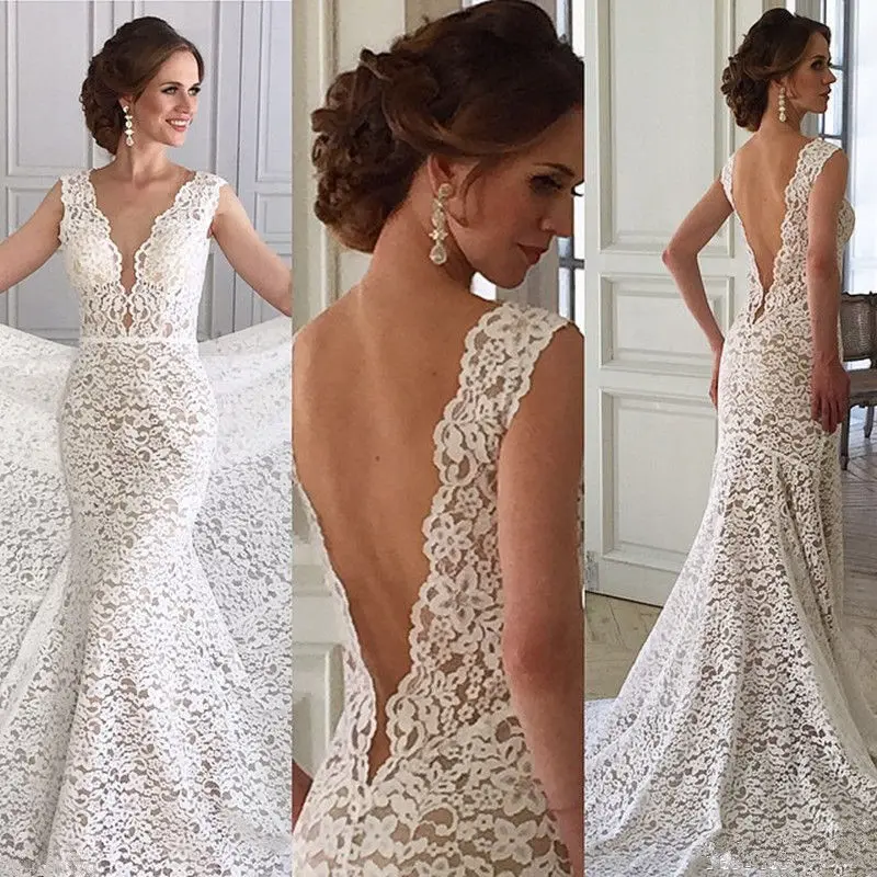 Mejor Promo Vestido De Novia De Encaje Vestidos De Novia Musulmanes Mangas De Sirena Sin Espalda Vestido De Novia Arabe De Dubai De Turquia Vestidos De Novia June 2020