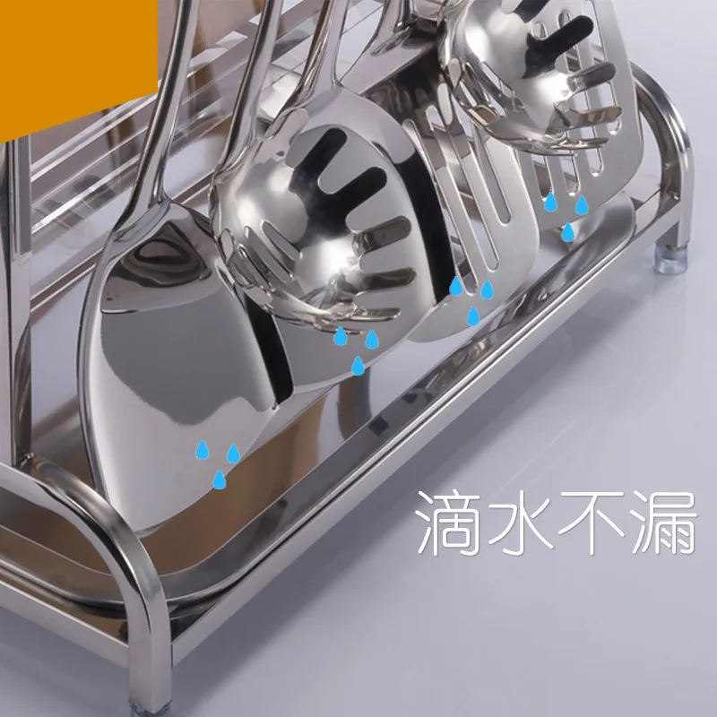  304 stainless steel kitchen rack chopsticks kitchen knife holder chopping board multifunctional kit - 32867986184