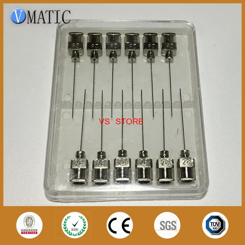 

Free Shipping 12Pcs 1 Inch Tip Length 28G Blunt Stainless Steel Dispensing Syringe Needle Tips Glue Dispenser Needle