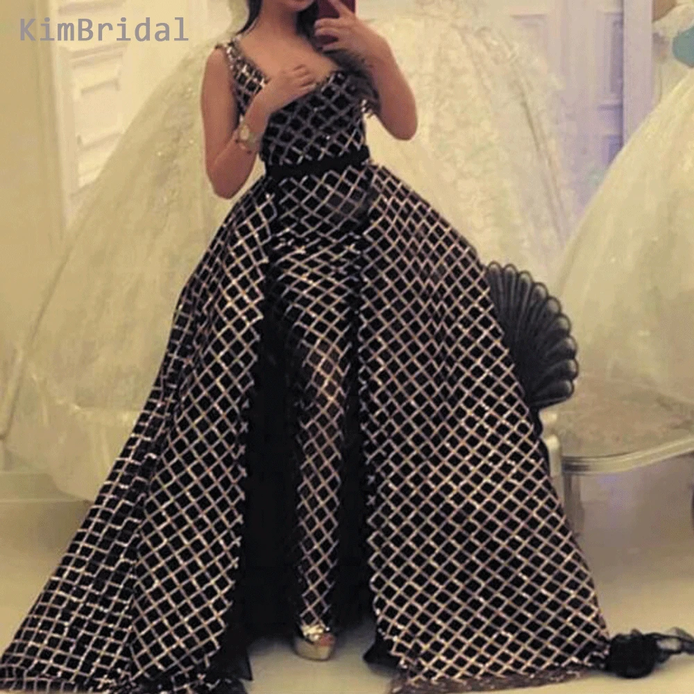 jumpsuit with detachable skirt prom