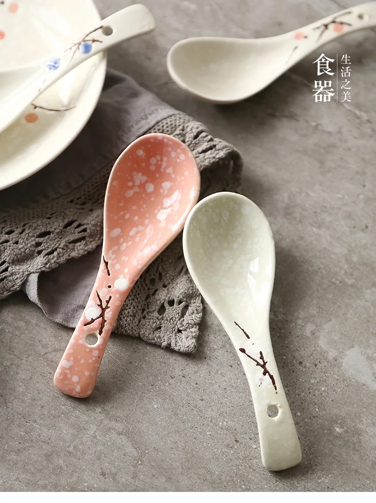 CoolChange Doraemon ceramic spoon painted by hand 