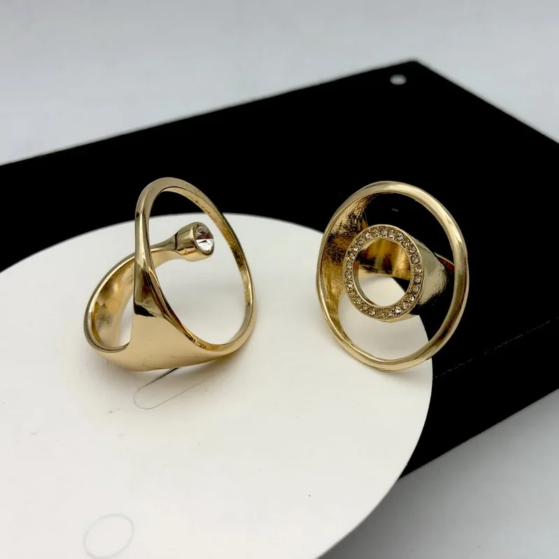 F. J4Z модное дизайнерское кольцо на палец для женщин, рок большой круг, Geo кольца, стразы, женские кольца, ювелирные изделия, anillos de mujeres