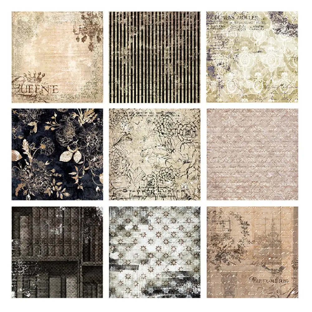 

36 Sheets DIY Photo Albums Vintage Paper Pack Packaging Scrapbooking Card Making Background Paper 7 Inch Colorful Base Paper