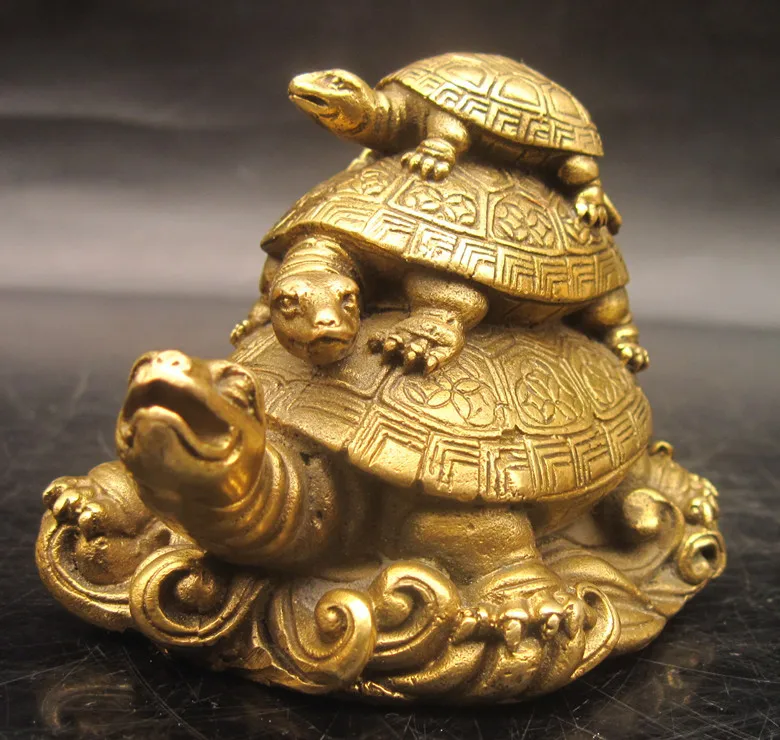 

Bronze tortoise three generations of the tortoise lucky macrobian after crafts decoration