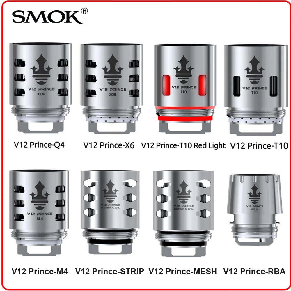 Eletronic Cigarette Vape Original SMOK TFV12 Prince Coil