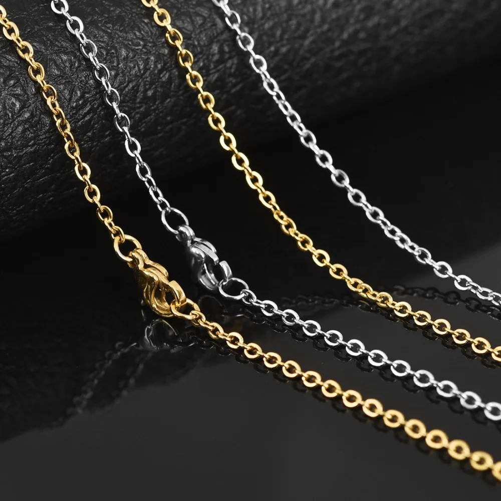 Jiayiqi Классическая Базовая цепочка для мужчин, нержавеющая сталь, застежка-лобстер, регулируемое женское ожерелье, цепочка, модное ювелирное изделие, 60 см