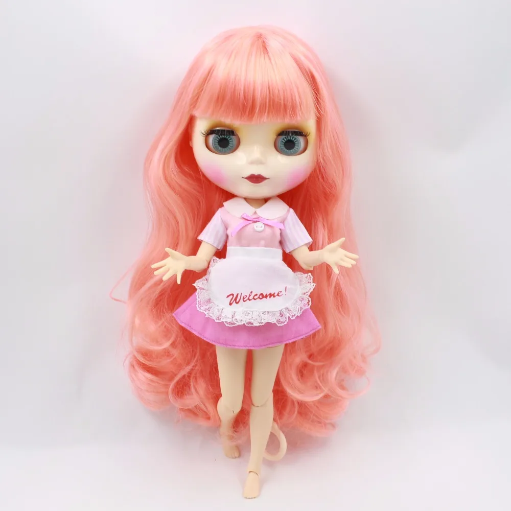 Ледяная кукла DBS Blyth 1/6 bjd шарнир тела блестящее лицо розовые волосы 30 см