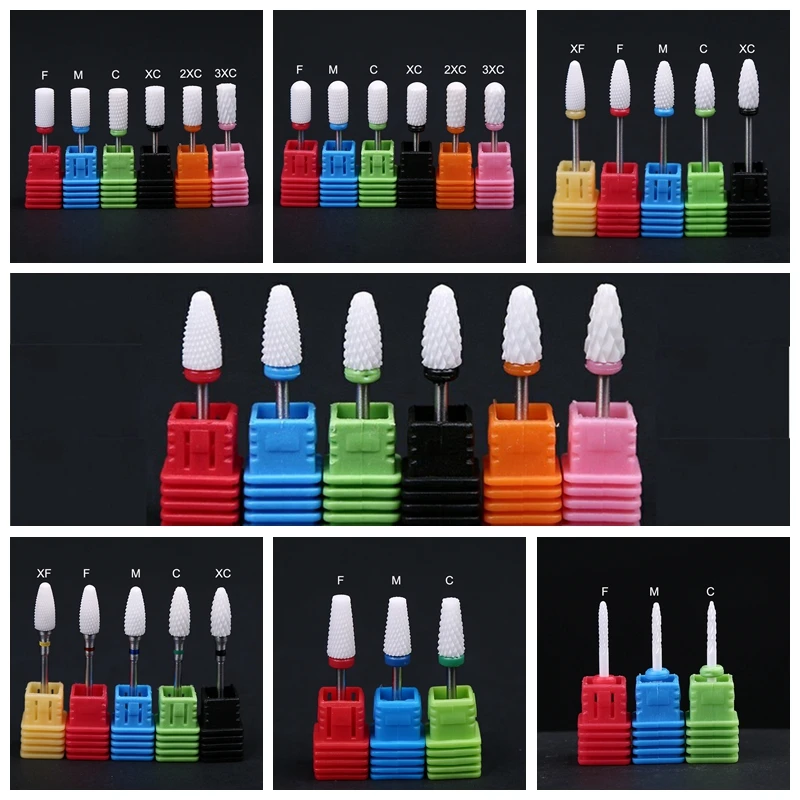 

1Pcs 3/32'' Ceramic Nail Drill Bits Rotate Burr Milling Cutter Bits For Manicure Pedicure Tools Electric Nail Drill Accessories