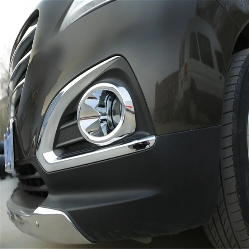 Для Peugeot 3008 2013 2014 2015 2016 ABS Хромированная передняя противотуманная фара решетка